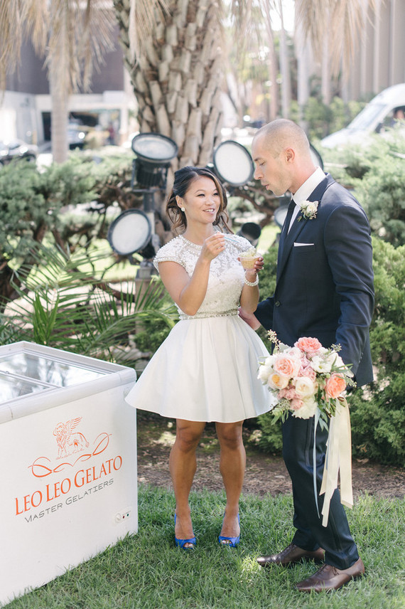 Gelato cart wedding dessert