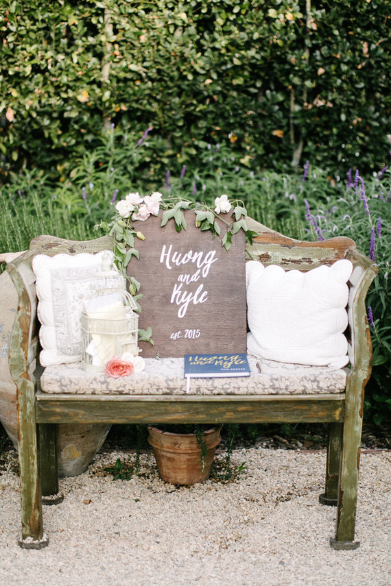 Rustic wedding signs
