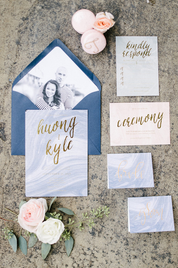 Pantone colored invitation suite