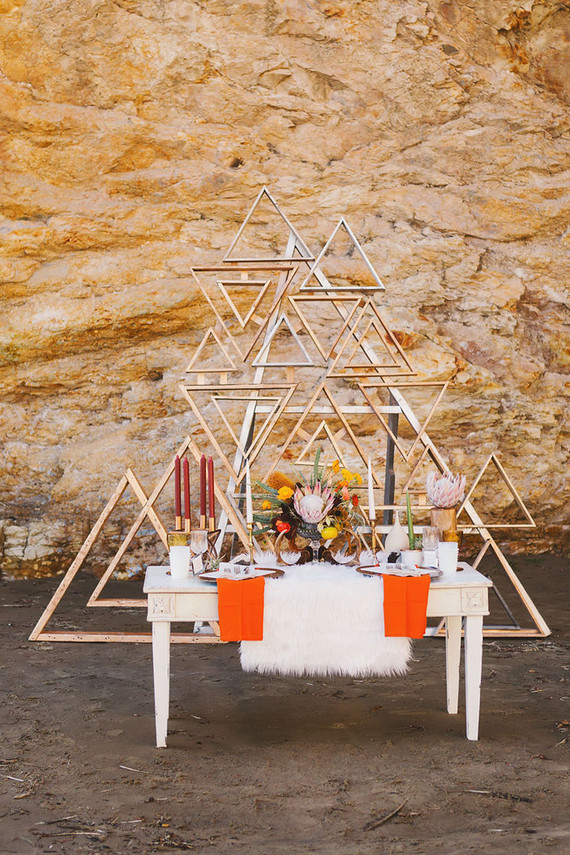 Modern bachelorette party tablescape