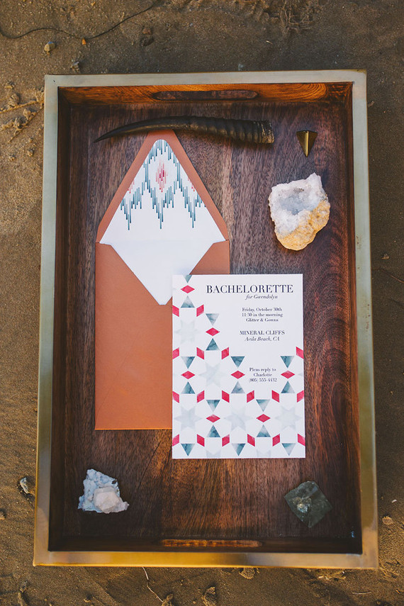 Modern bachelorette party invitation