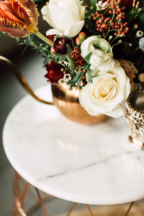 Winter cocktail party florals