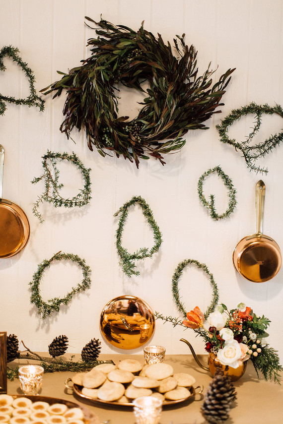 Winter cocktail party backdrop Inspiration
