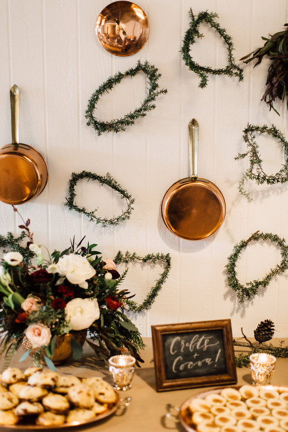 Winter cocktail party backdrop