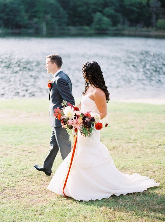 Outdoor wedding portrait