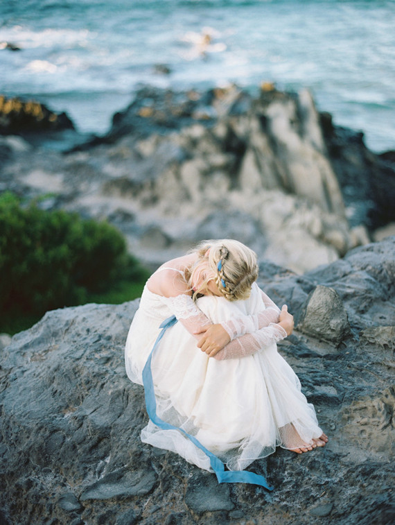 Beach bridal portrait
