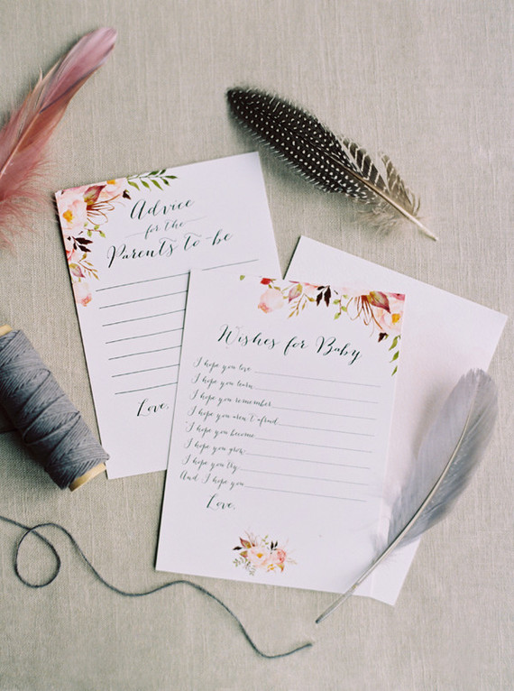 Bohemian baby shower invites