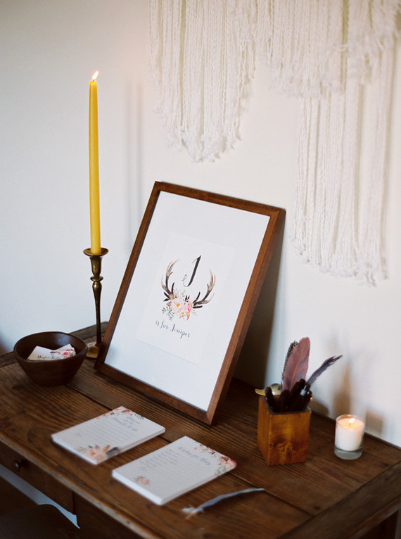 Purple bohemian baby shower Inspiration