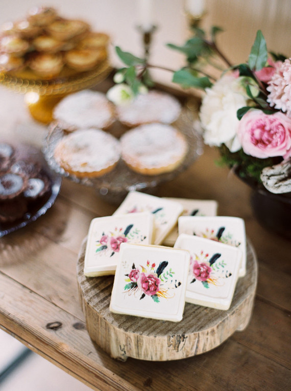 Floral dessert table