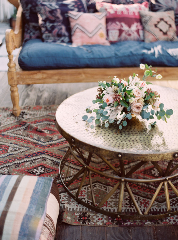 bohemian baby shower lounge