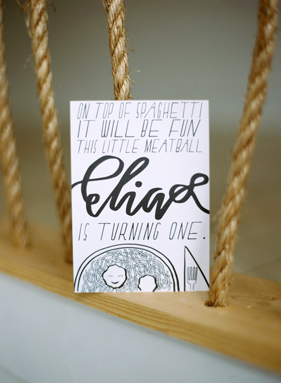 Spaghetti and meatballs 1st birthday