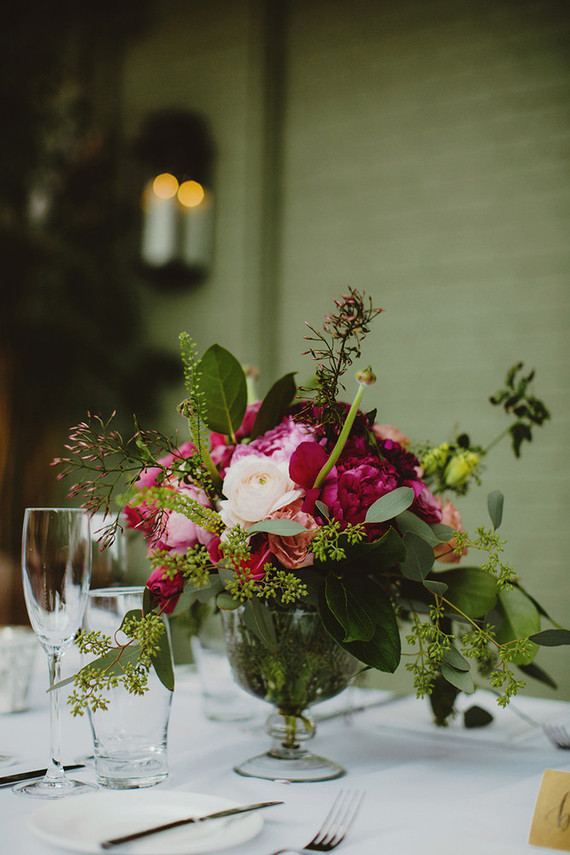 Winter wedding florals