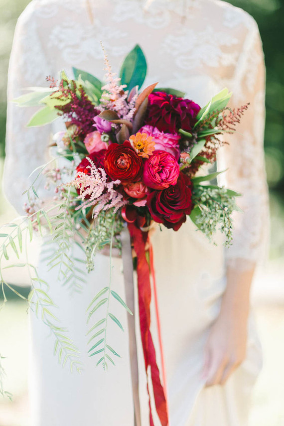 Jewel toned bridal bouquet