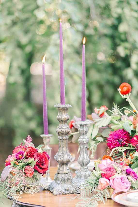 Jewel toned wedding decor