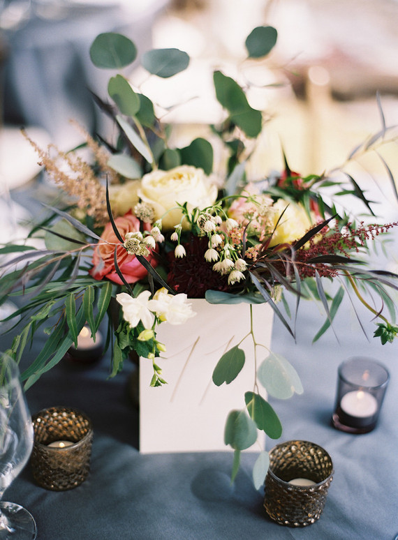 Rustic fall wedding florals