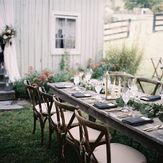 Rustic fall wedding tablescape