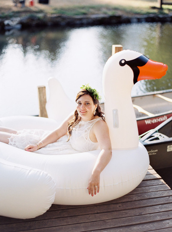 Oregon summer camp wedding