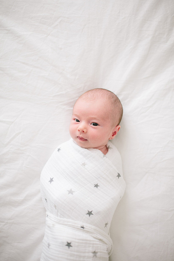 black and white girl's nursery and newborn photos