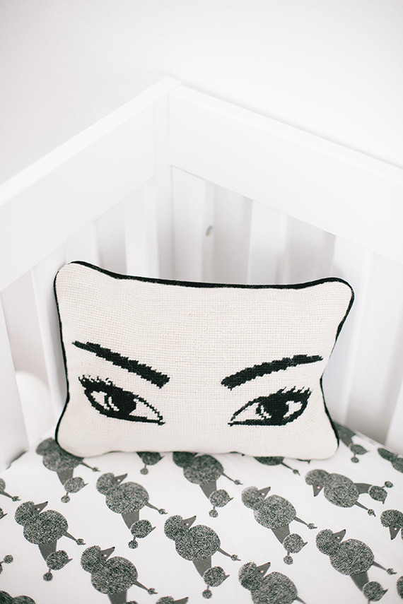 glamorous black and white girls nursery
