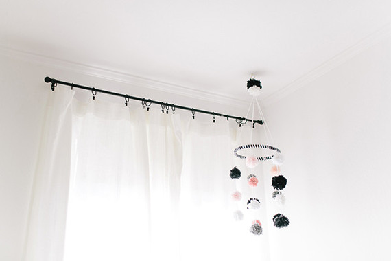 glamorous black and white girls nursery
