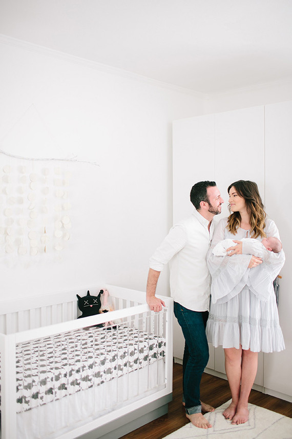 glamorous black and white girls nursery