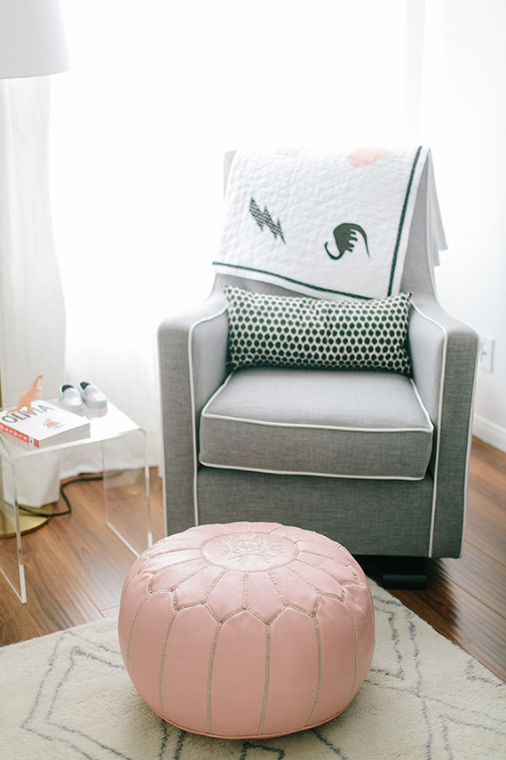 glamorous black and white girls nursery