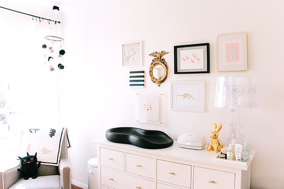 glamorous black and white girls nursery
