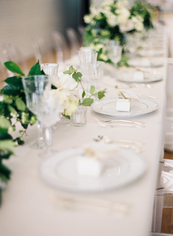 Classic white floral baby shower