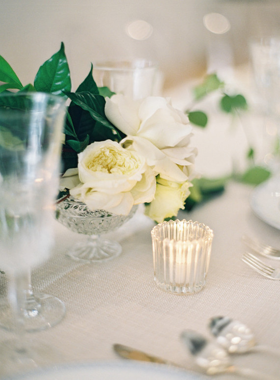 Classic white floral baby shower