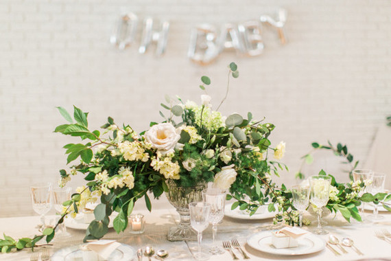 Classic white floral baby shower