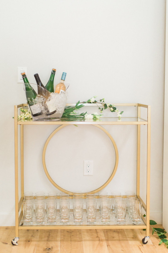 gold bar cart