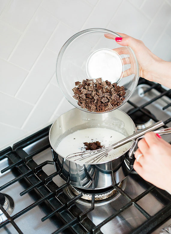 Valentine's Day chocolate pot de creme dessert