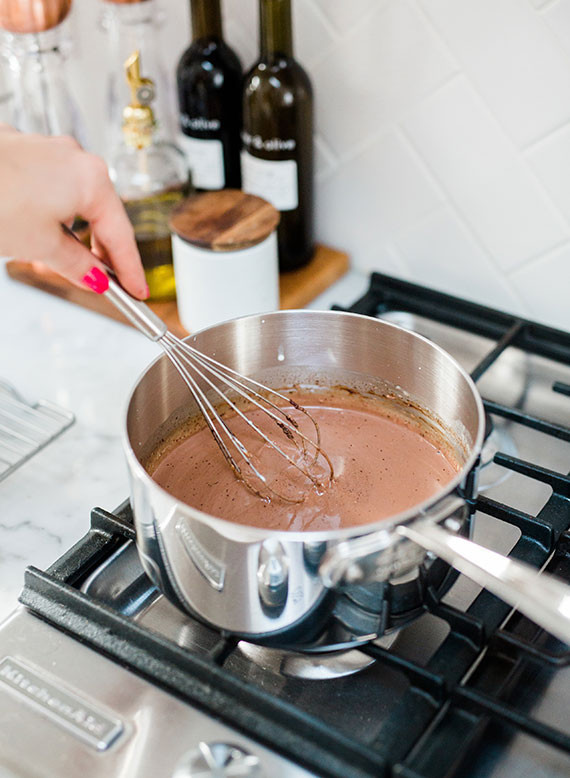 Valentine's Day chocolate pot de creme dessert