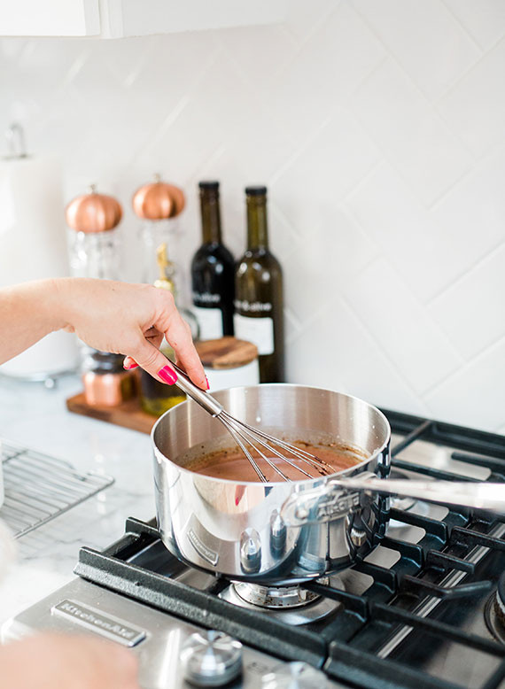 Valentine's Day chocolate pot de creme dessert