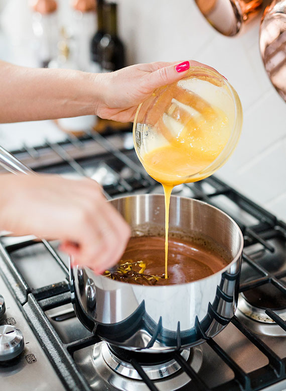 Valentine's Day chocolate pot de creme dessert