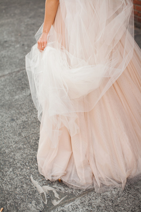 Blush BHLDN wedding gown