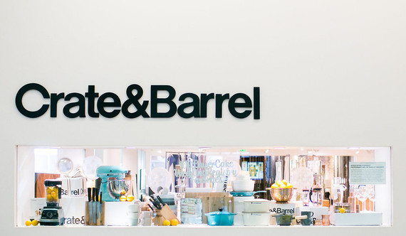 Crate and Barrel wedding event hosted by 100 Layer Cake
