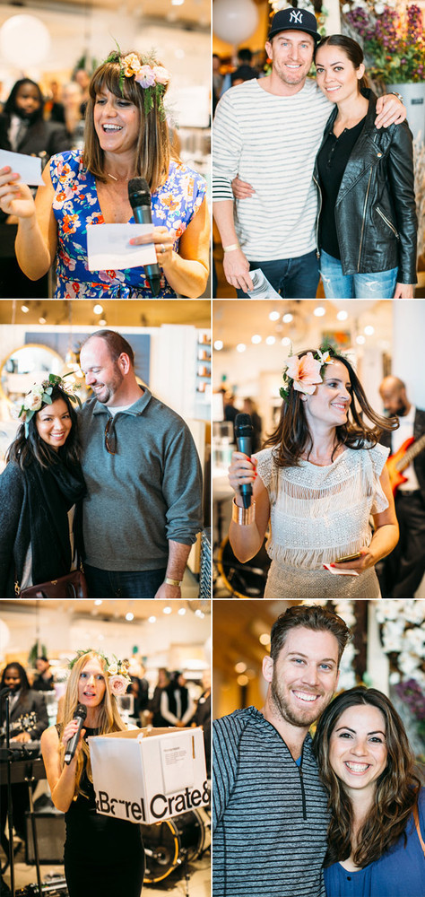 Crate and Barrel wedding event hosted by 100 Layer Cake