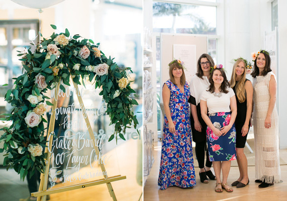 Crate and Barrel wedding event hosted by 100 Layer Cake