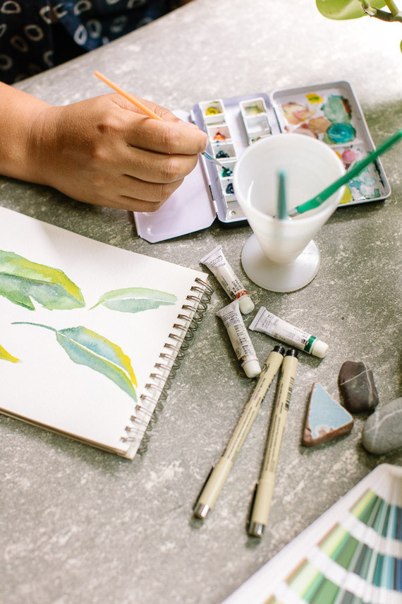 Wedding Paper Divas invitation suite with Justina Blakeney