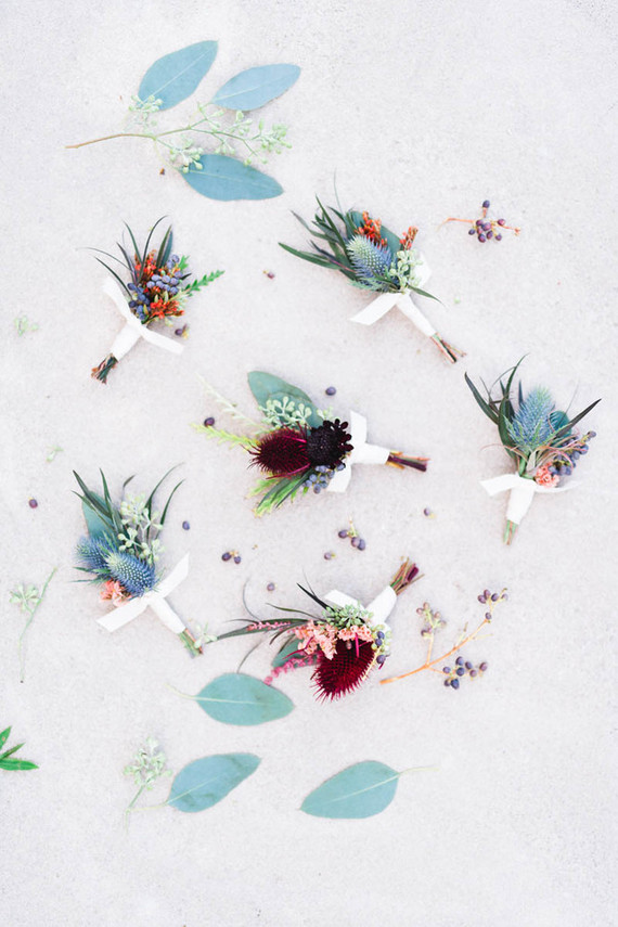 Autumn boutonnieres Inspiration
