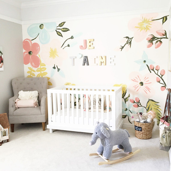 Floral pastel nursery