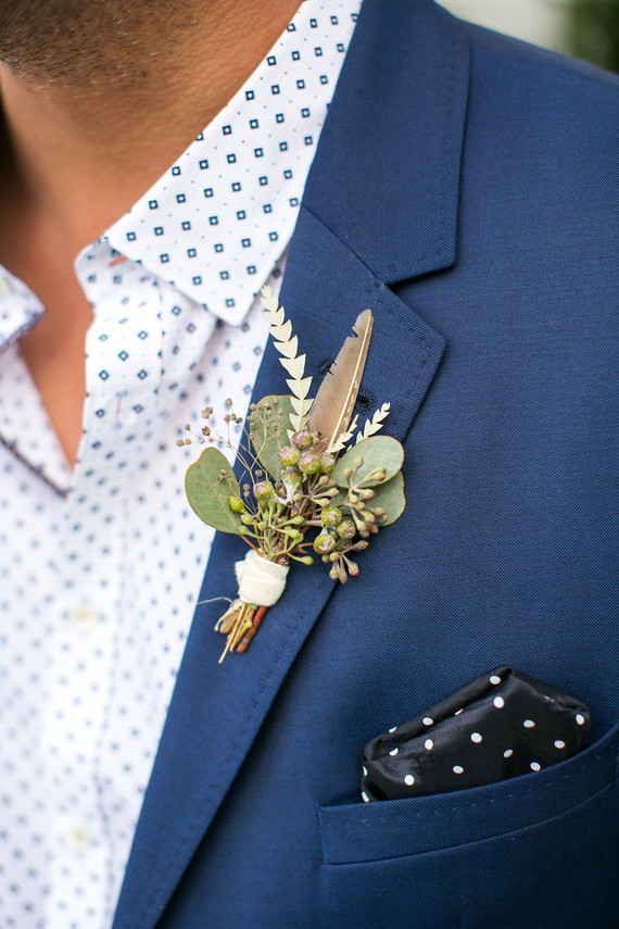Fall groomsmen boutonniÃ¨re Inspiration