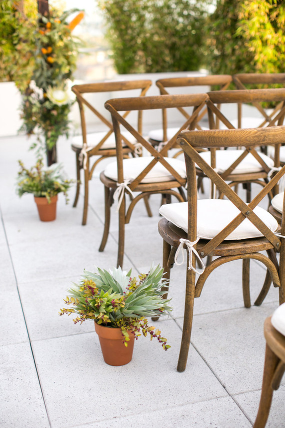 Rustic wedding ceremony decor