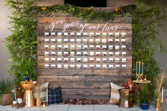 Rustic escort card display