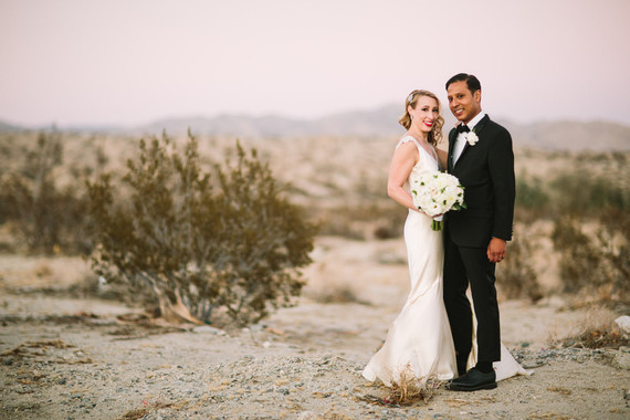 Desert wedding portrait