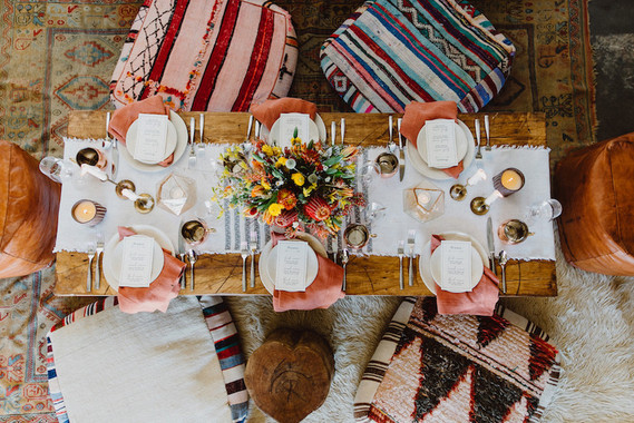 Bohemian tablescape
