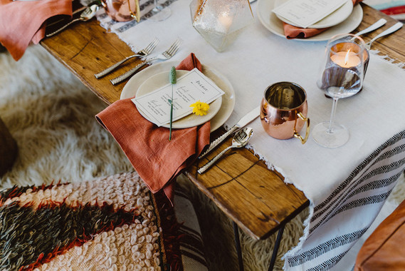 Bohemian place setting Inspiration