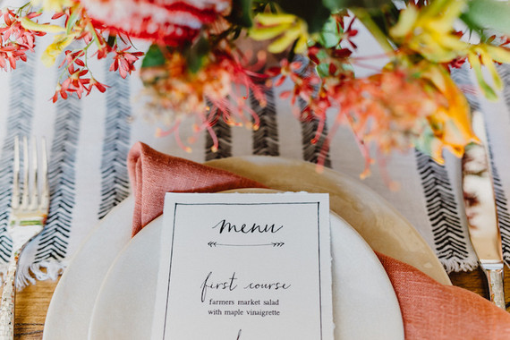 Bohemian place setting Inspiration