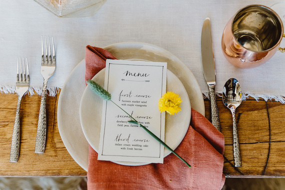 Bohemian place setting Inspiration